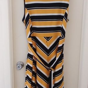 Yellow and blue Stripe Dress Size 16